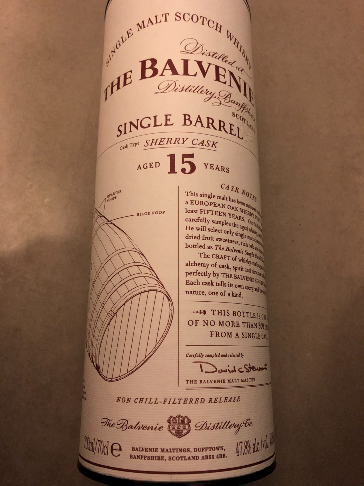 Balvenie 15 Jahre Single Barrel Sherry Cask