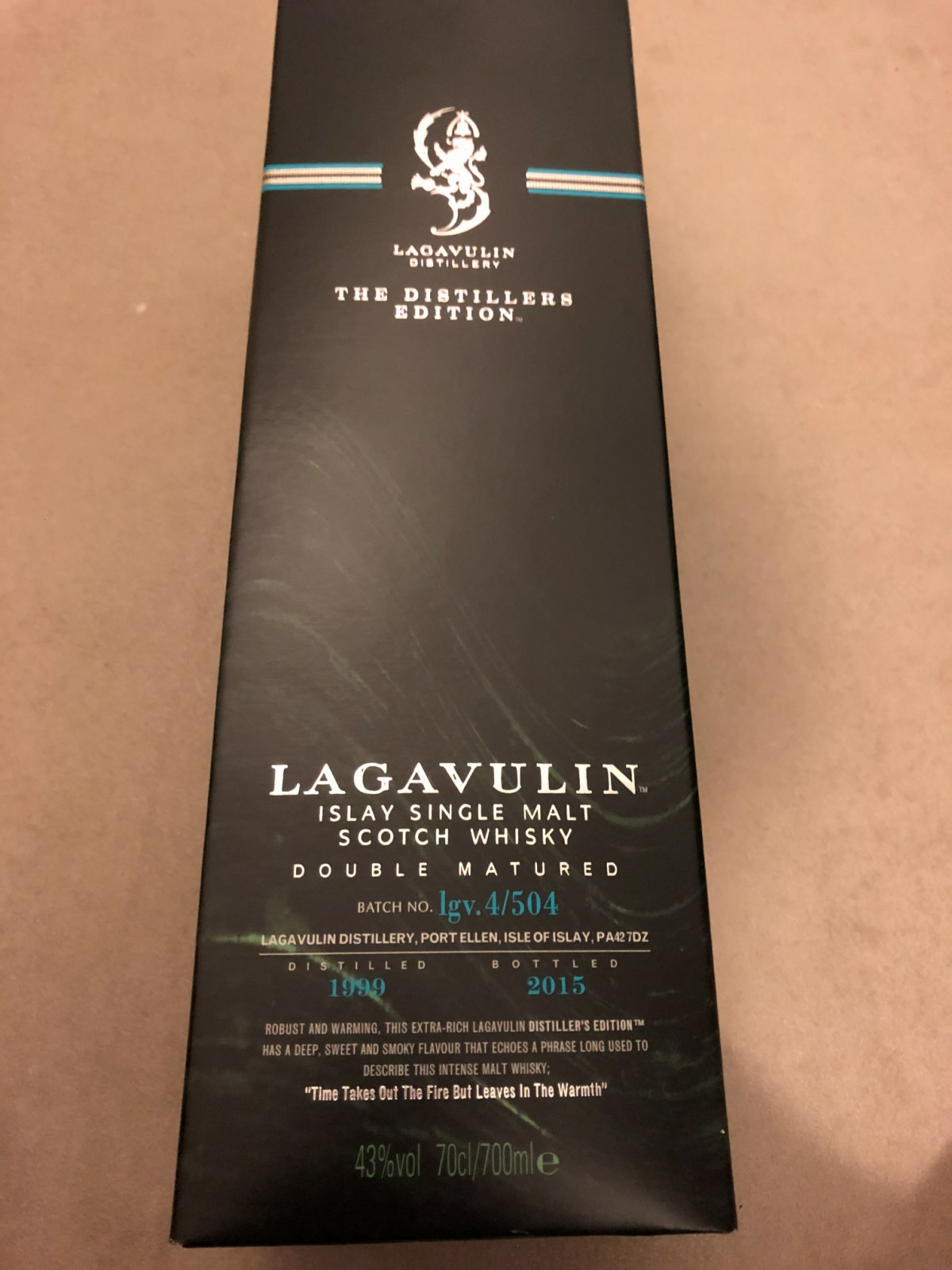 Lagavulin Distillers Edition 1999 2015