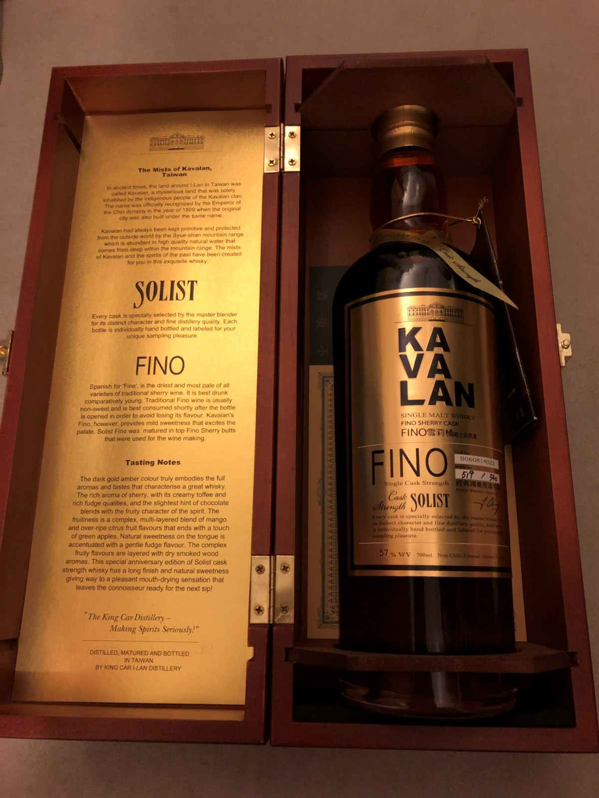 Kavalan Solist Fino Sherry Cask